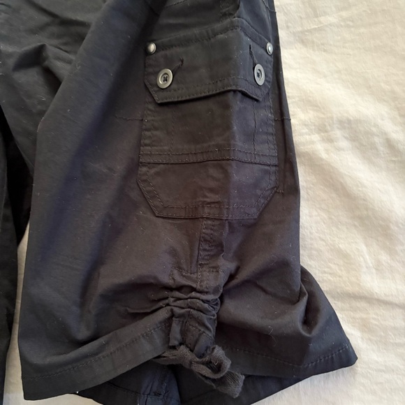 Style & Co Womens Black Cotton Blend Flat Cargo Shorts Size 12 - Picture 3 of 9